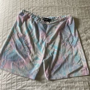 Velvet Tie Dye biker shorts